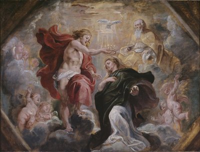 La coronación de la Virgen, c.1613 de Peter Paul Rubens